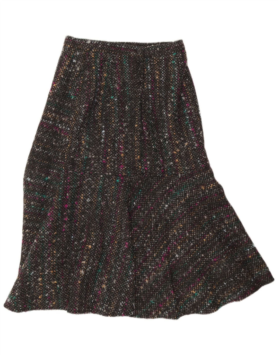 Vintage mujer 2 piezas falda conjunto EU 40 mediano W28 gris moteado