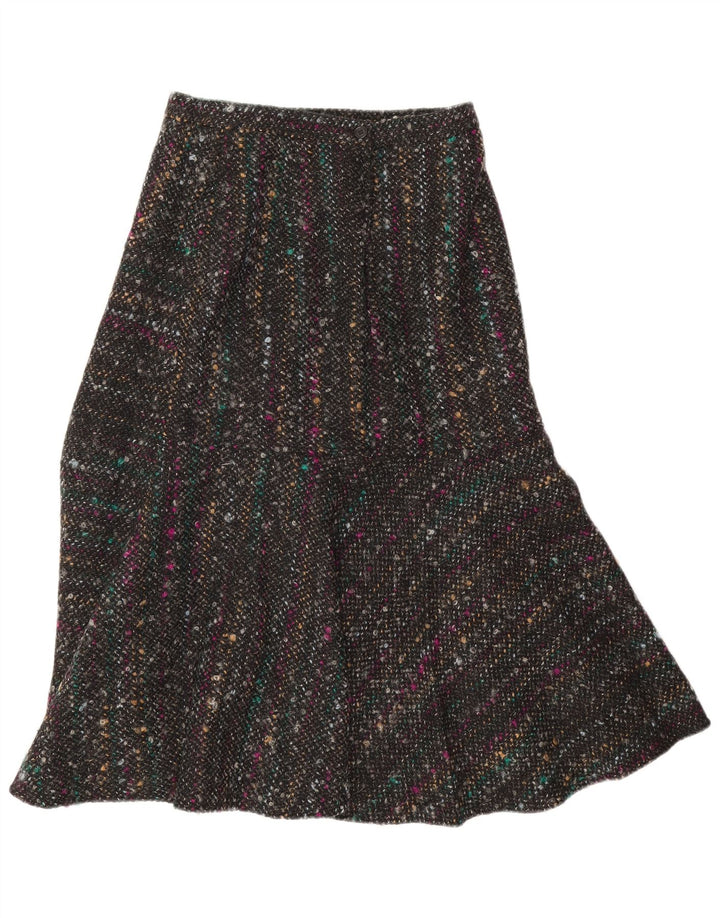 Vintage mujer 2 piezas falda conjunto EU 40 mediano W28 gris moteado