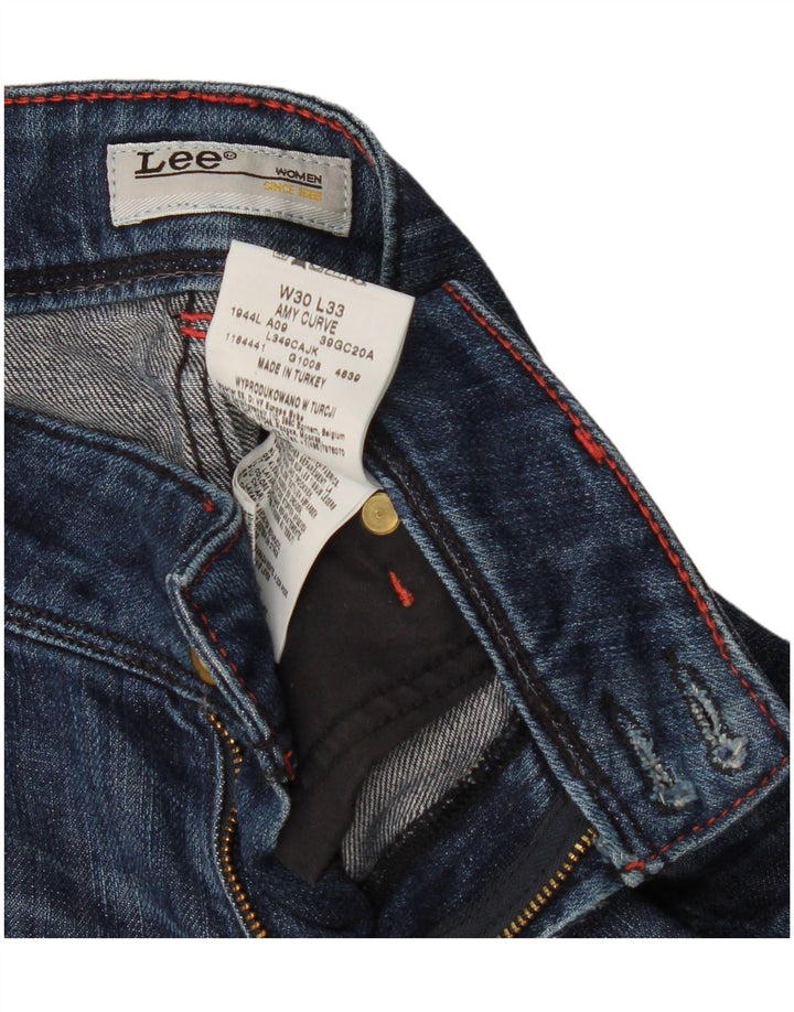 Vaqueros Lee Amy Rectos Mujer W30 L25 Algodón Azul Marino