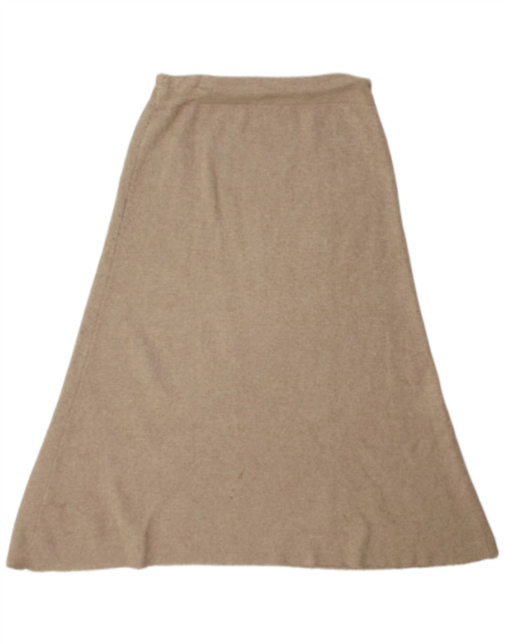 Zara Falda Acampanada Mediana W28 Viscosa Beige