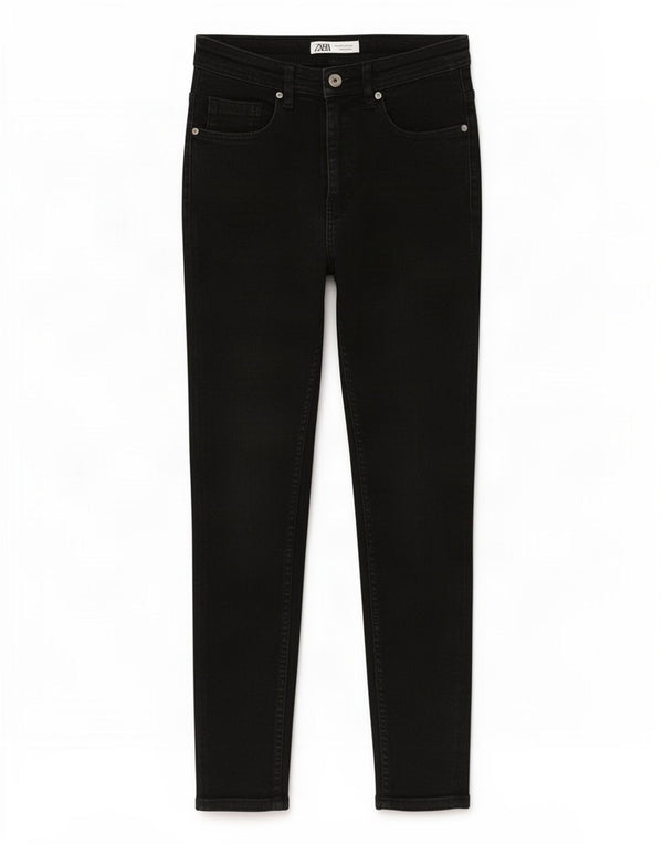 Zara Jeans ajustados recortados para hombre EU 40 Medium W31 L24 Negro