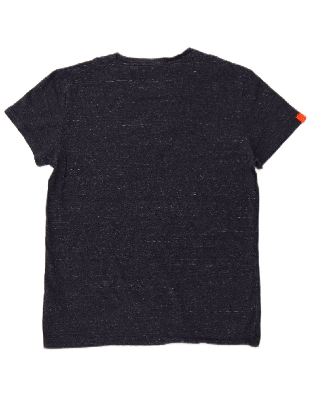 SUPERDRY Hombre Camiseta Top Medium Azul Marino Algodón Moteado