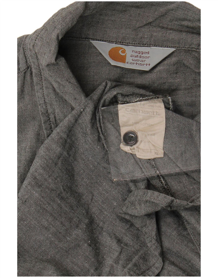 CARHARTT Camisa robusta de manga corta para hombre XL Algodón gris