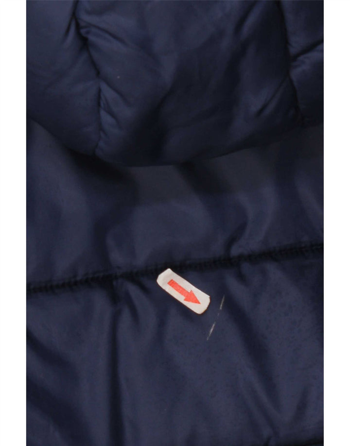 Superdry Chaqueta Acolchada Con Capucha Para Mujer UK 40 Small Poliéster Azul Marino