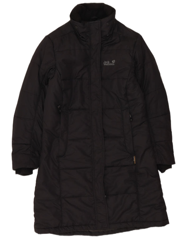 Jack Wolfskin Abrigo acolchado extragrande para mujer UK 10 Small Poliéster negro