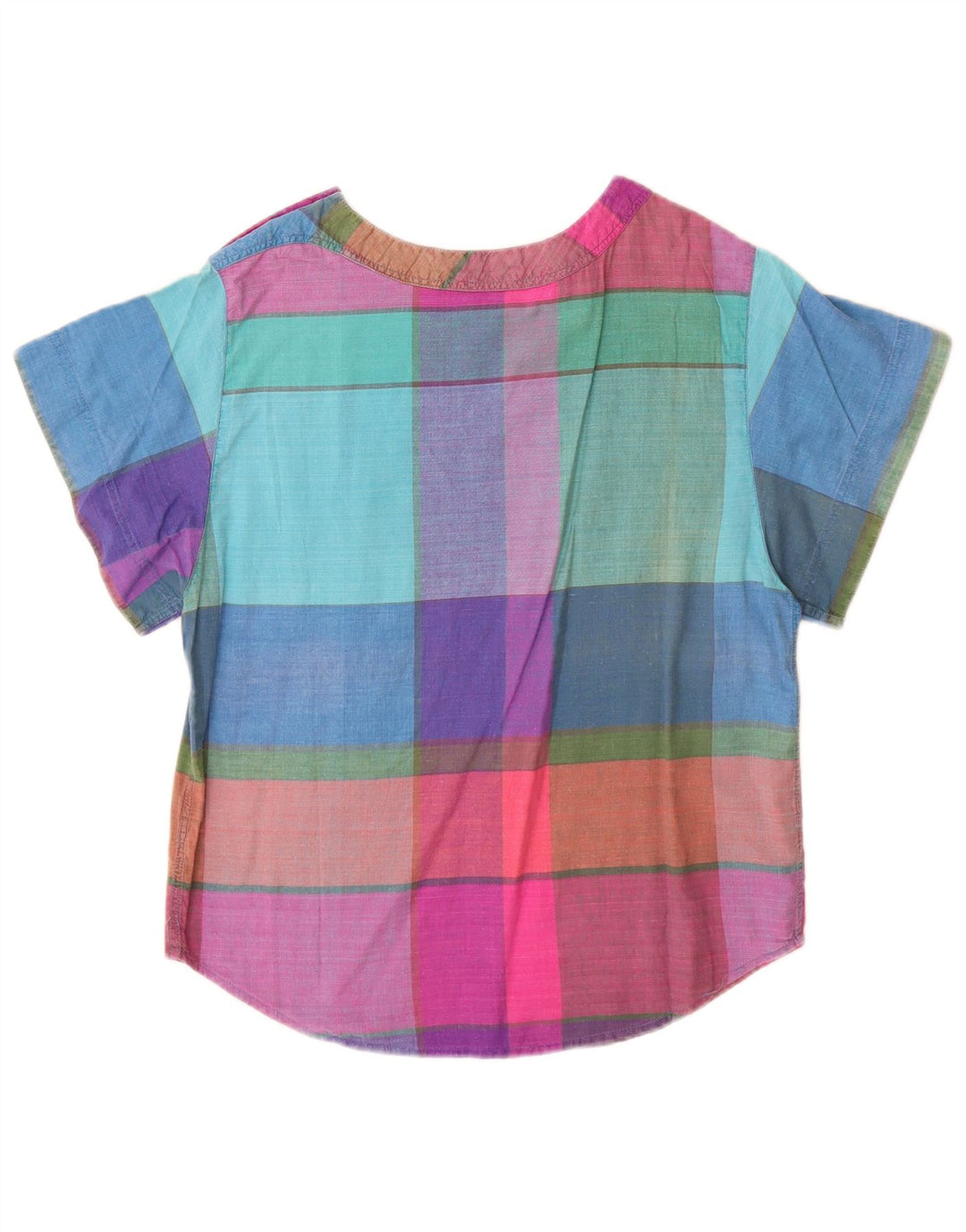 Blusa Express para mujer Top UK 44 Mediano Algodón a cuadros multicolor
