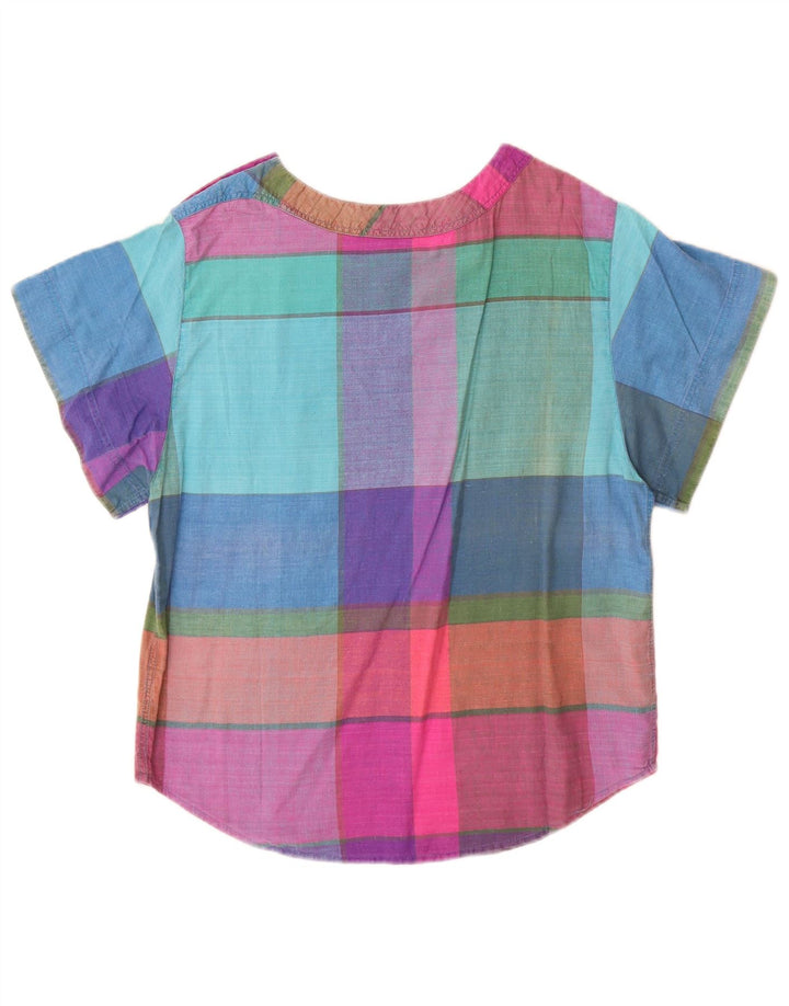 Blusa Express para mujer Top UK 44 Mediano Algodón a cuadros multicolor