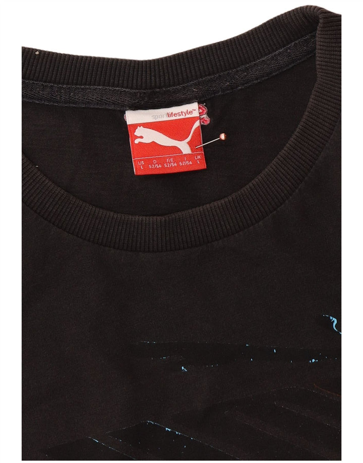 PUMA - Camiseta gráfica para hombre, talla grande, color negro