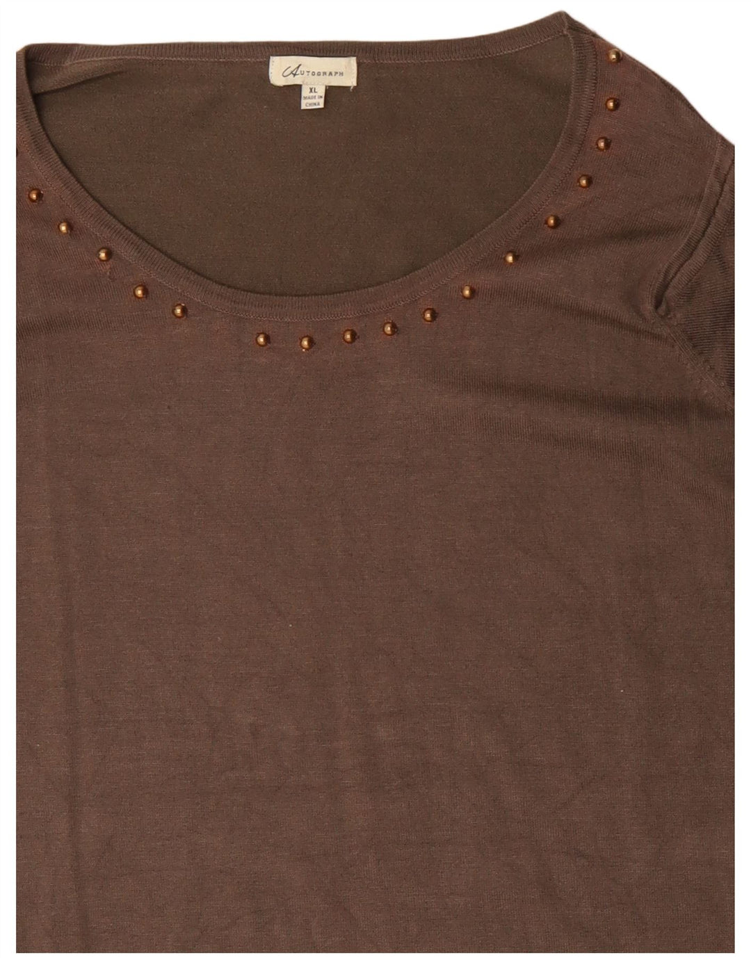 MARKS & SPENCER Vestido tipo jersey con autógrafo para mujer UK 40 XL Viscosa gris