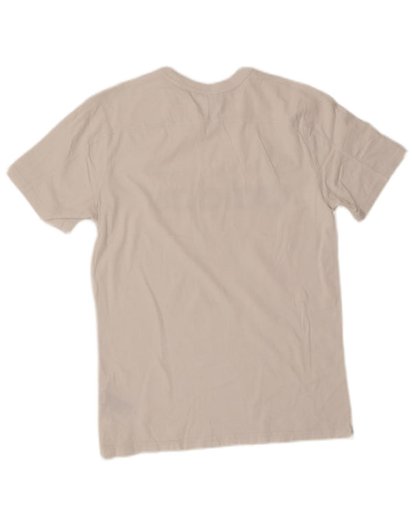 Adidas - Camiseta gráfica para hombre, talla pequeña, algodón blanco