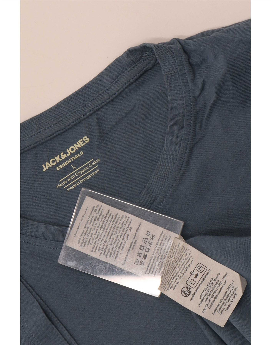 Camiseta Jack & Jones Hombre Top Large Azul Algodón