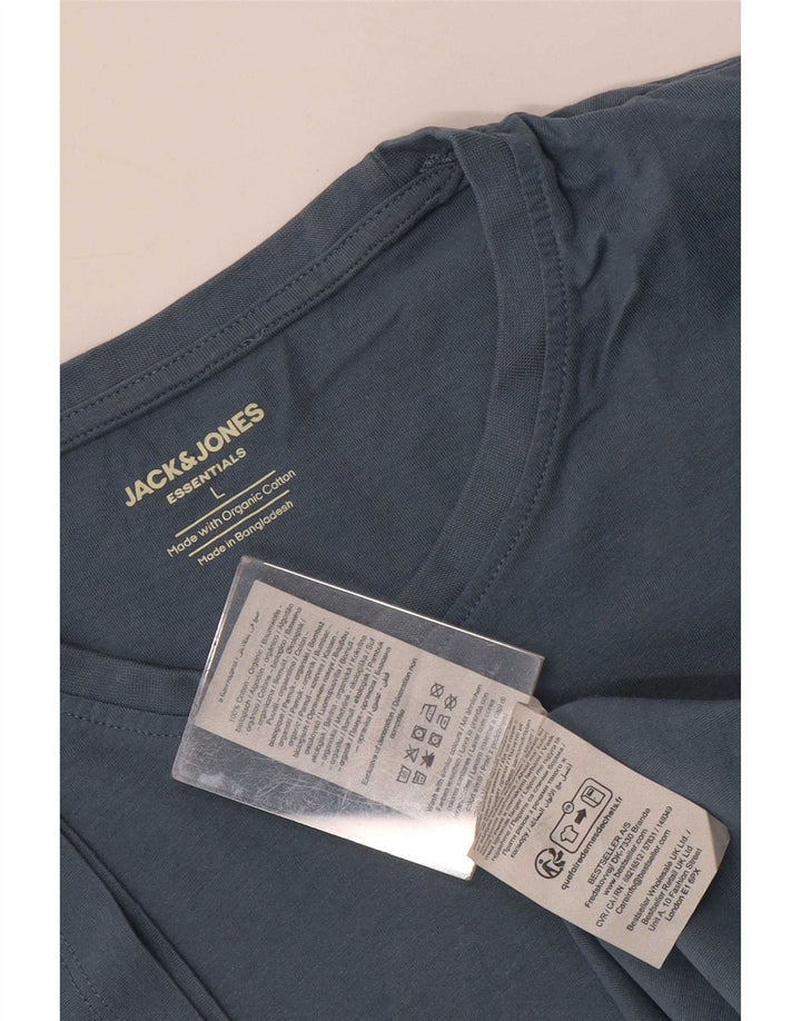 Camiseta Jack & Jones Hombre Top Large Azul Algodón