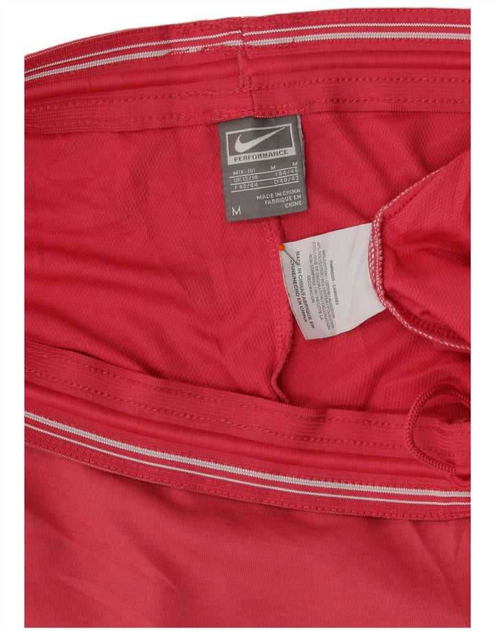 Nike - Pantalones cortos deportivos para mujer, talla 12/14, algodón rojo mediano