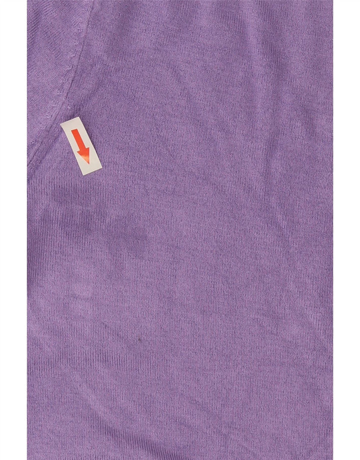 Zara - Jersey con cuello alto para mujer, talla 40, color morado mediano