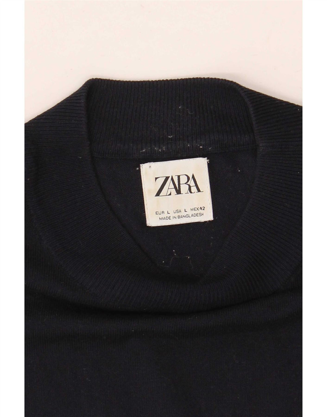Zara Hombre Camiseta Top Grande Azul Marino