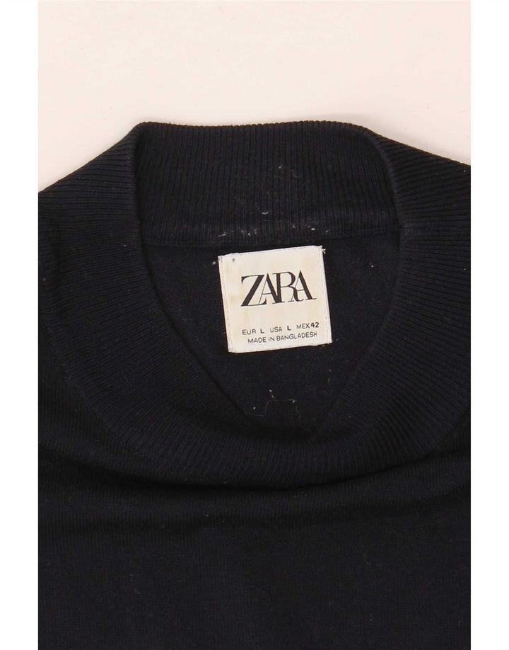 Zara Hombre Camiseta Top Grande Azul Marino