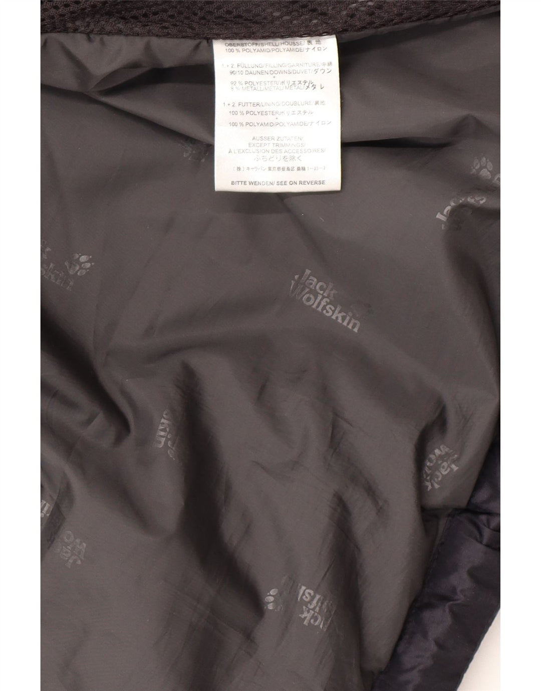 Jack Wolfskin Chaqueta acolchada para hombre UK 40/42 Grande Poliéster negro