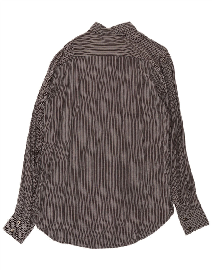 Camisa Hombre Talla 45/46 2XL Viscosa Rayas Negras