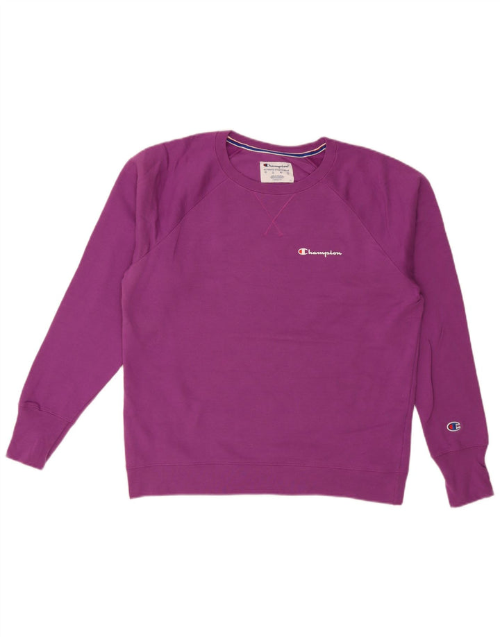 Champion Sudadera Gráfica para Mujer Jumper UK 46 Grande Poliéster Púrpura