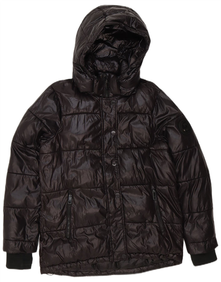 Michael Kors Chaqueta acolchada con capucha para hombre UK 38 Mediana Negro Poliéster