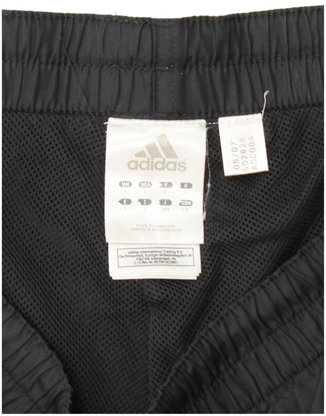 ADIDAS Hombre Chándal Pantalones Joggers Grande Negro Poliéster