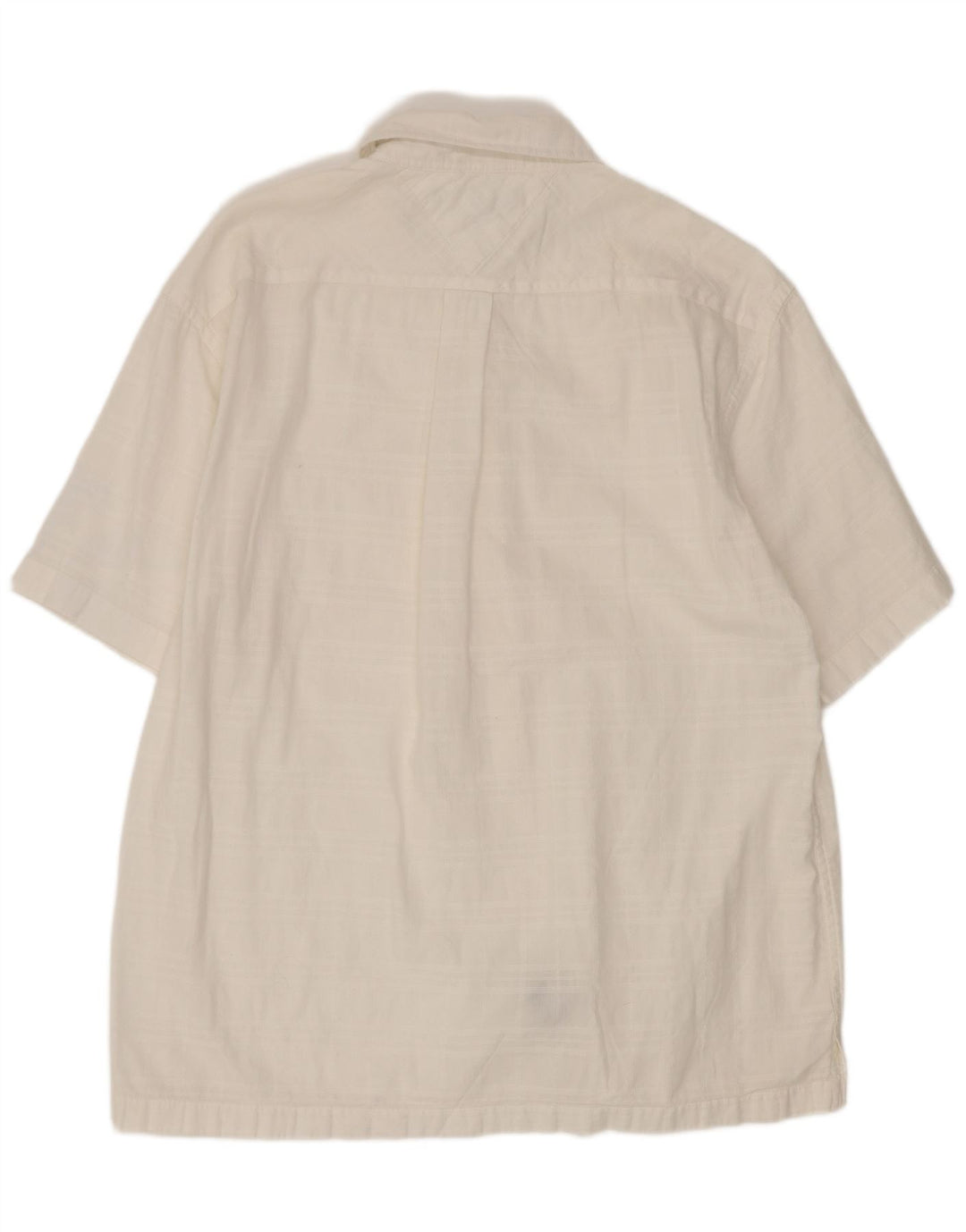 Tommy Hilfiger Camisa De Manga Corta De Algodón A Cuadros Blanco Mediano Hombre