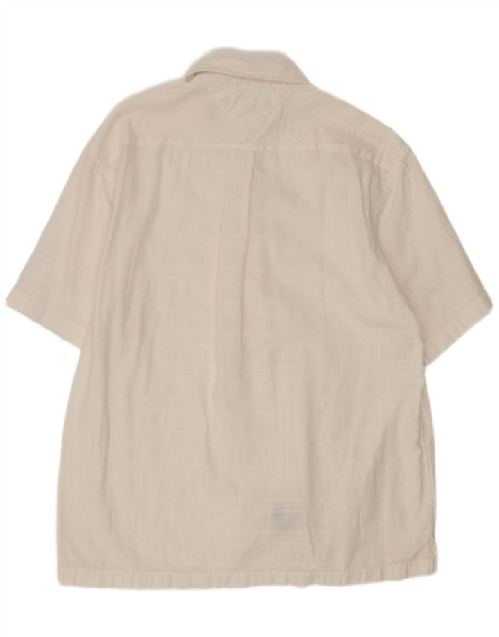 Tommy Hilfiger Camisa De Manga Corta De Algodón A Cuadros Blanco Mediano Hombre