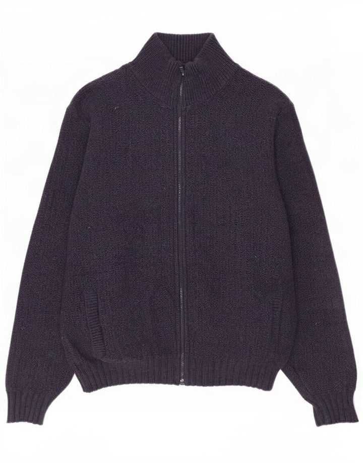 L.L.Bean - Cárdigan para hombre, talla grande, lana azul marino