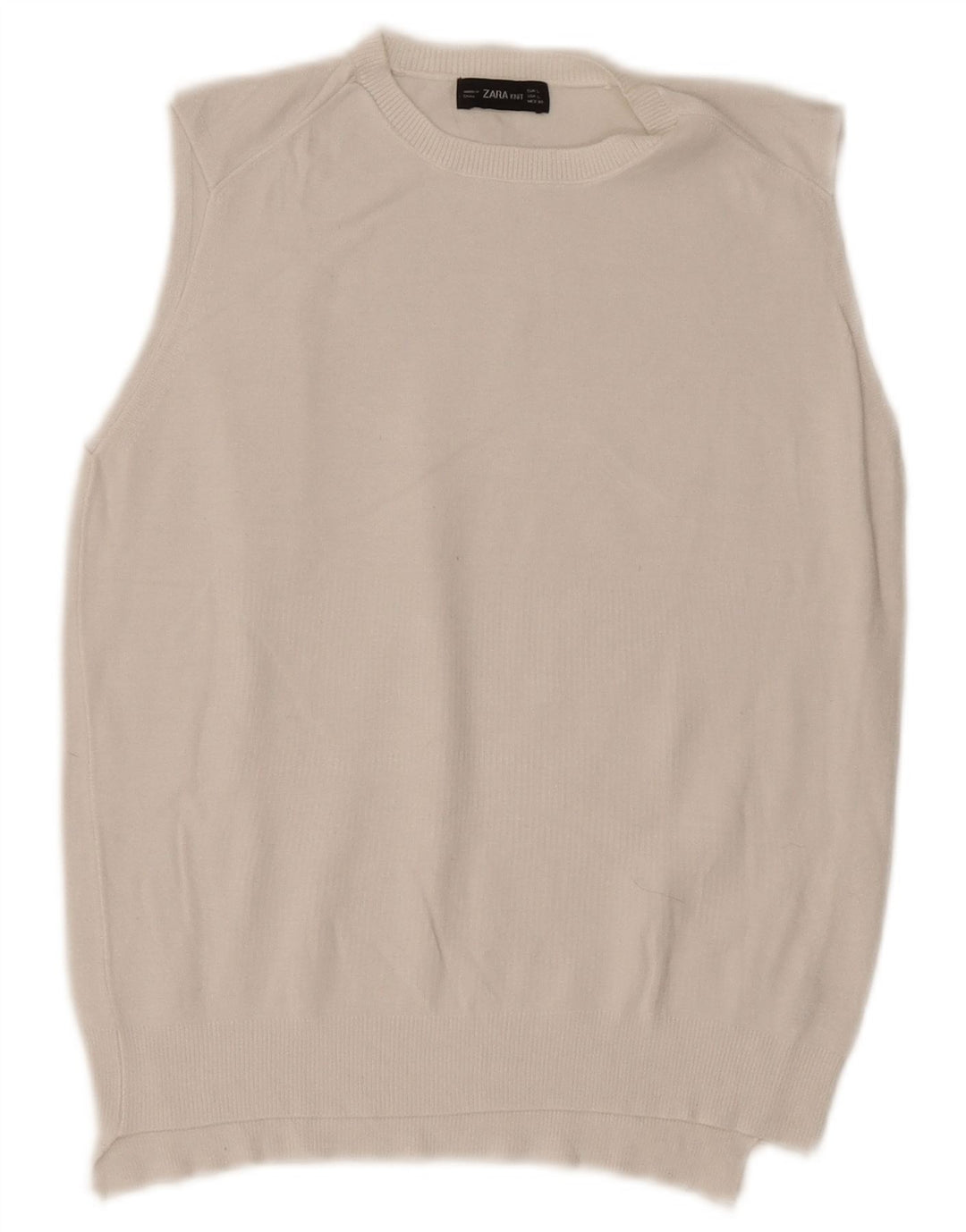 Zara Mujer Crop Vest Tank Top Reino Unido 44 Grande Blanco