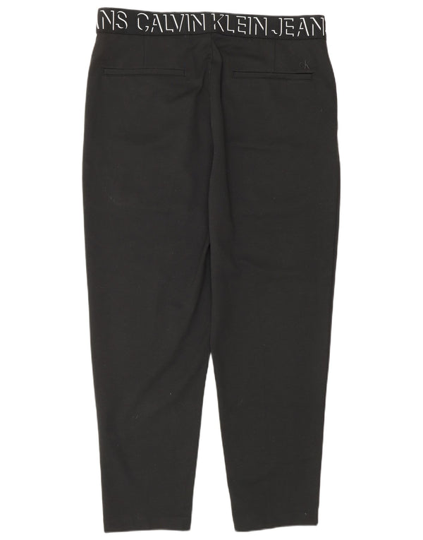 CALVIN KLEIN Pantalones cortos ajustados con estampado gráfico para mujer Grande W32 L27 Negro