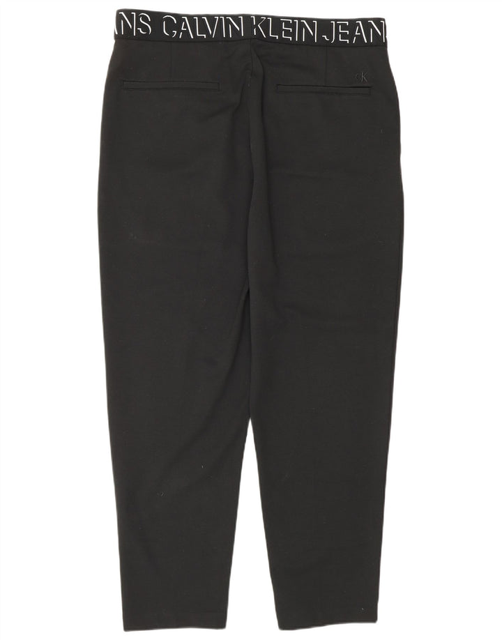 CALVIN KLEIN Pantalones cortos ajustados con estampado gráfico para mujer Grande W32 L27 Negro
