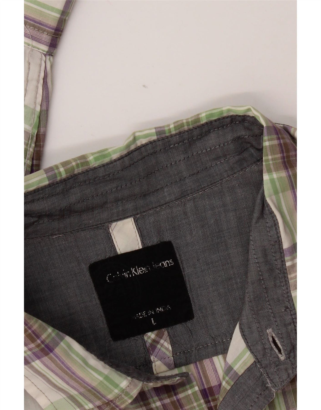 Camisa Calvin Klein Jeans Hombre Grande Cuadros Multicolores