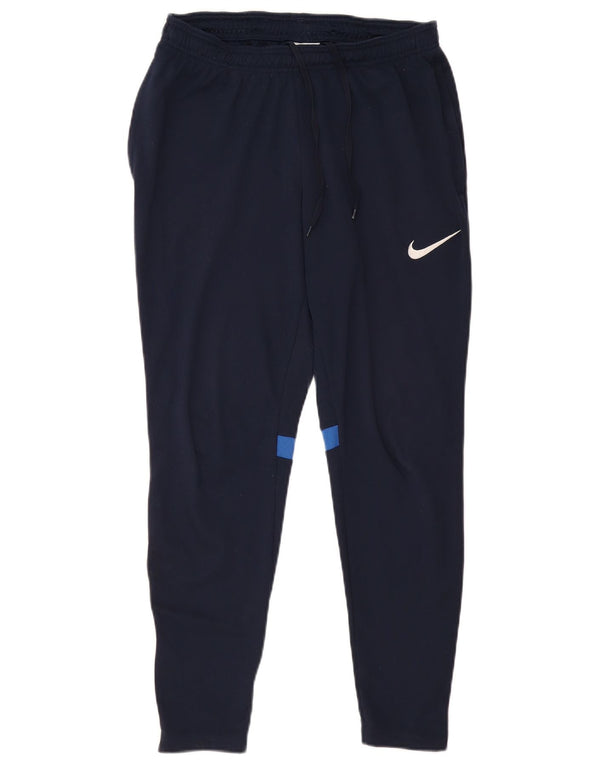 NIKE Hombre Dri Fit Pantalones De Chándal Medium Azul Marino Colorblock