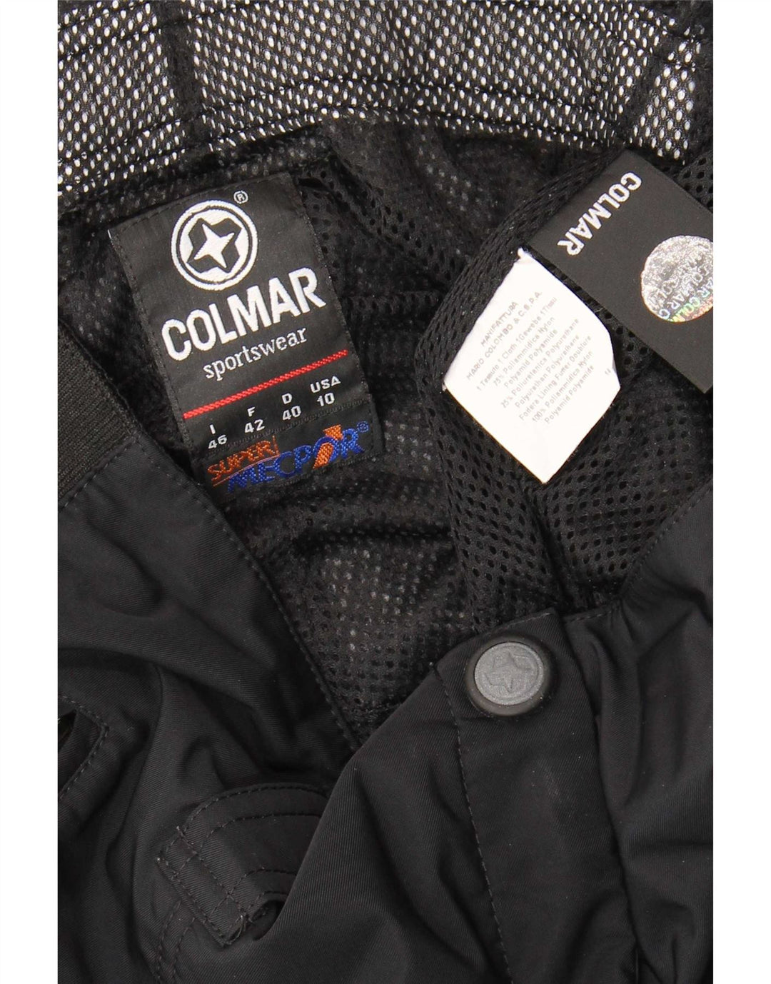 Colmar Pantalones de esquí para mujer US 10 Large W30 L30 Poliamida negra