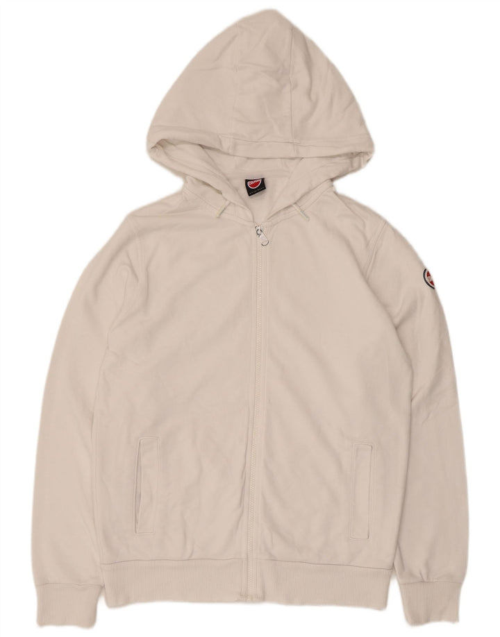 Colmar - Sudadera con capucha y cremallera para hombre, talla grande, color blanco