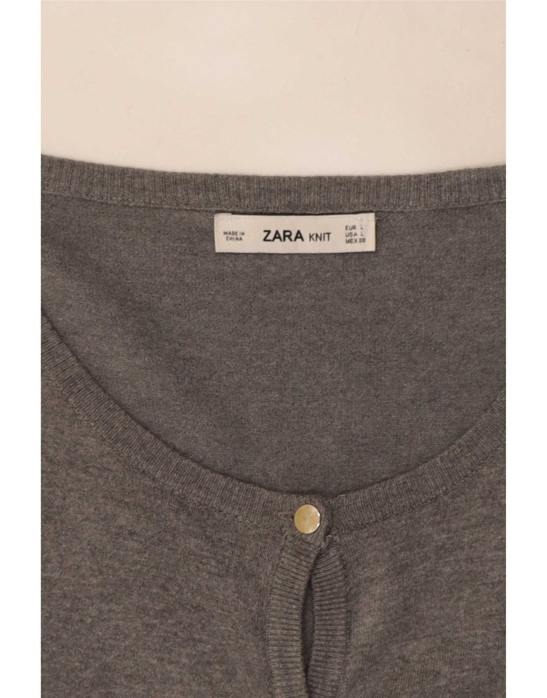 Zara Mujer Cárdigan Suéter UK 44 Grande Gris