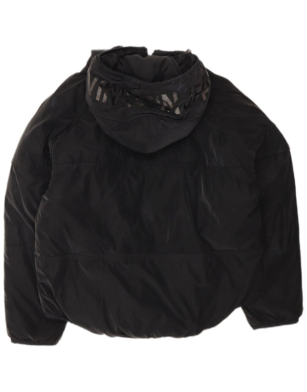 Calvin Klein Jeans Chaqueta Acolchada con Gráfico Extragrande para Mujer UK 10 Small Black