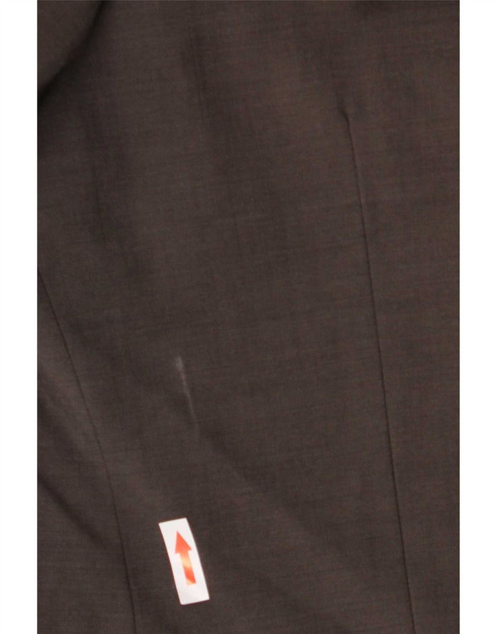 Hugo Boss Chaqueta tipo blazer de 3 botones para hombre EU 51 Grande Lana virgen marrón