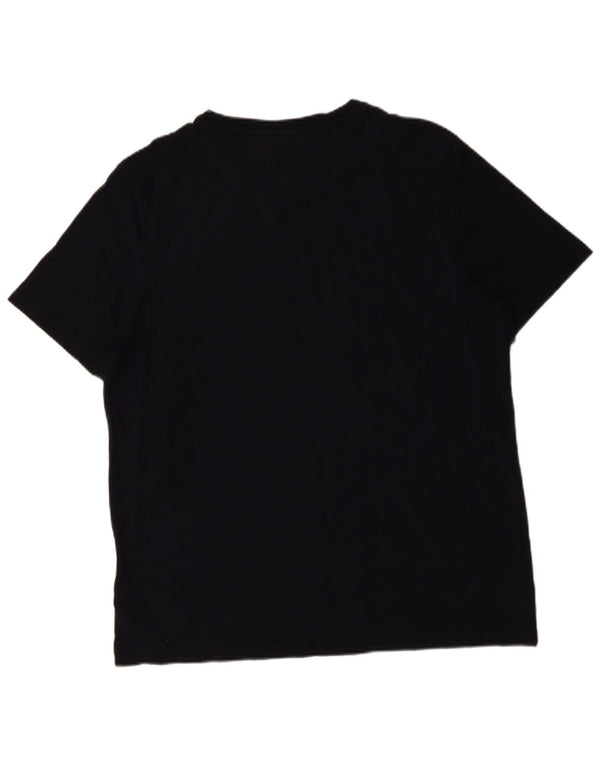 Tommy Hilfiger Camiseta gráfica de ajuste regular para hombre Top 2XL Algodón negro