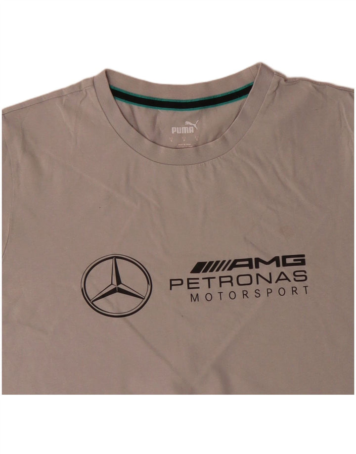 PUMA Camiseta gráfica para hombre Top Small Grey Cotton