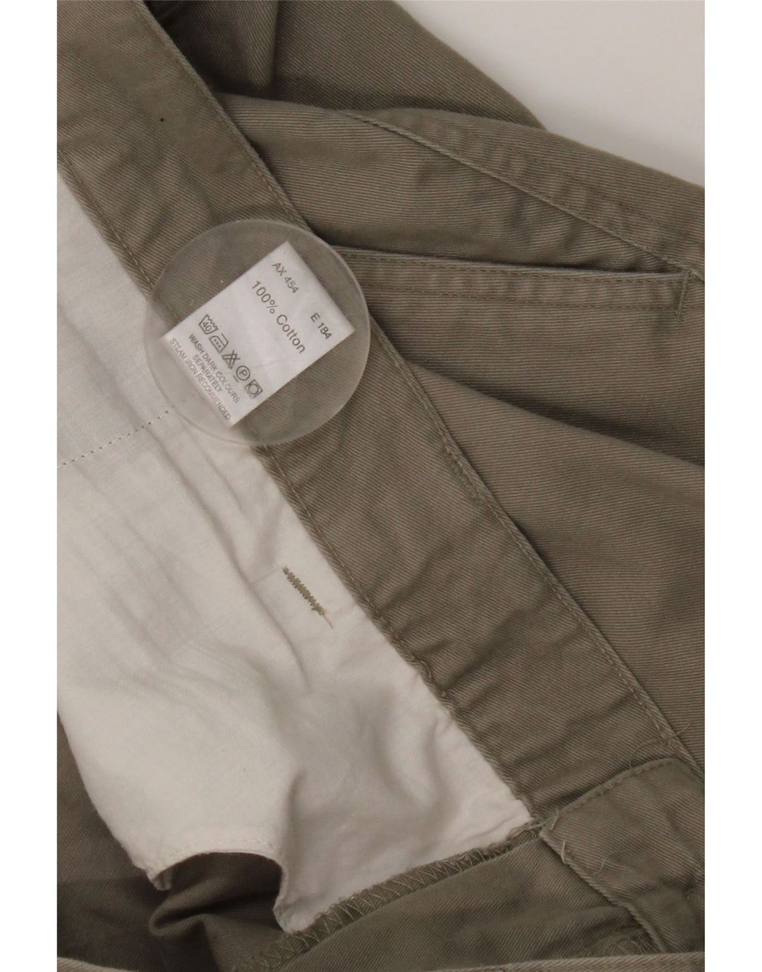 Pantalón chino con pinzas Essentials para hombre W46 L30 Algodón gris