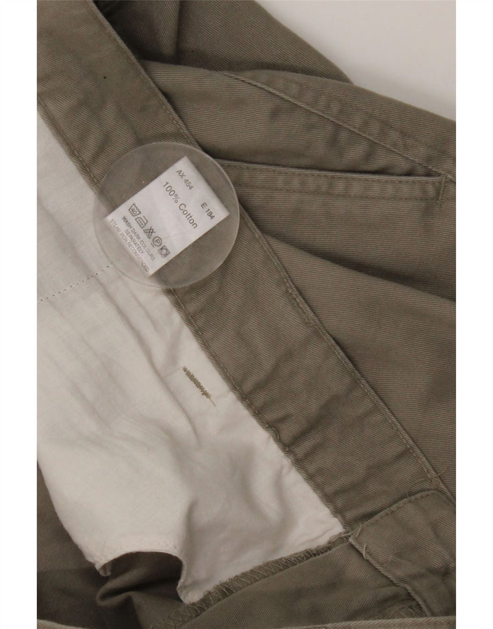Pantalón chino con pinzas Essentials para hombre W46 L30 Algodón gris