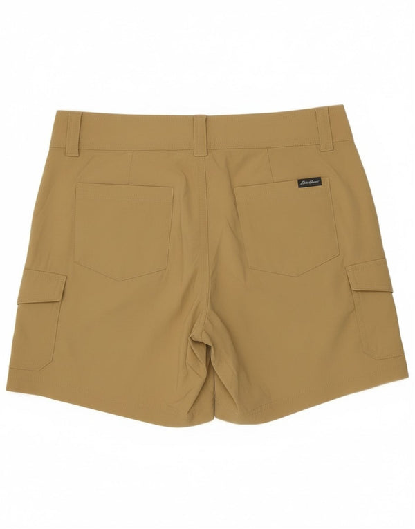 Eddie Bauer Pantalones cortos cargo para mujer US 4 Small W30 Beige Nylon