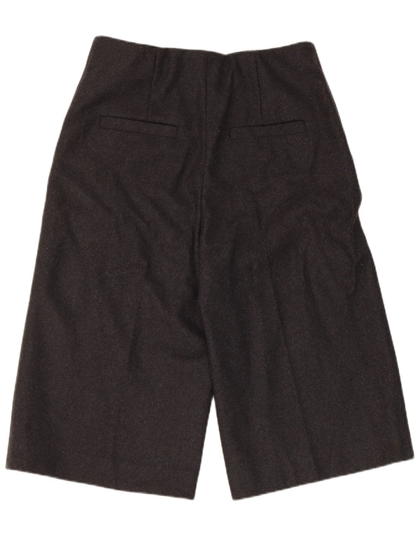 Cos Bermudas de pierna ancha y cintura alta para mujer EU 40 Medium W32 Lana negra