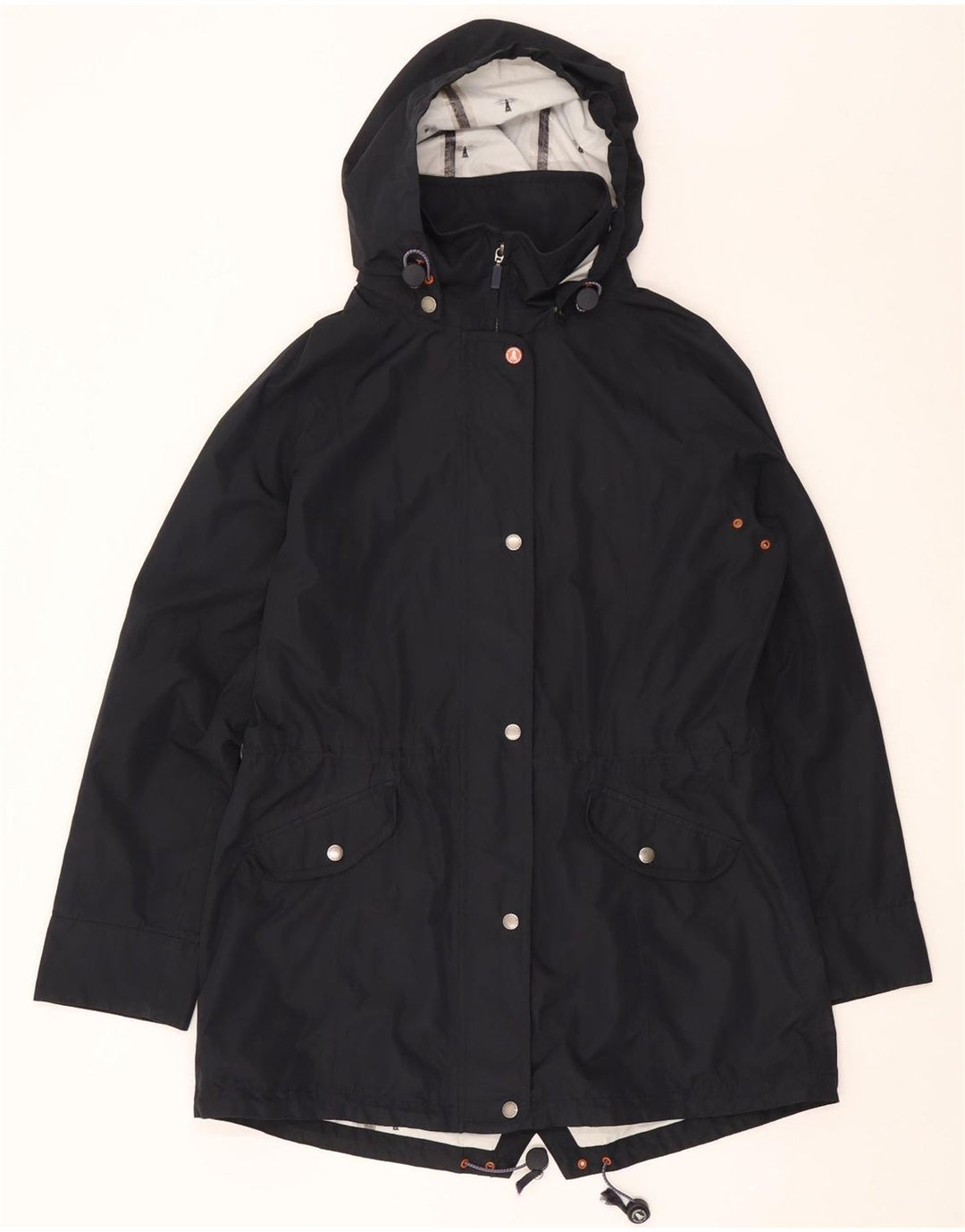 Barbour Parka con capucha para mujer UK 40 Grande Poliéster azul marino