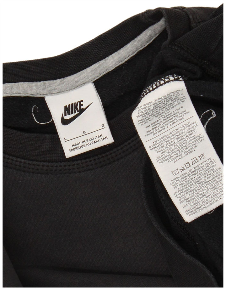 Nike - Sudadera tipo jersey para hombre, talla grande, algodón negro