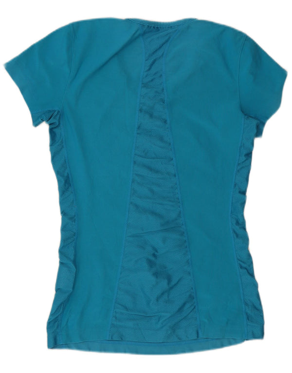 Nike Mujer Dri Fit Camiseta Top UK 10 Small Azul Poliéster