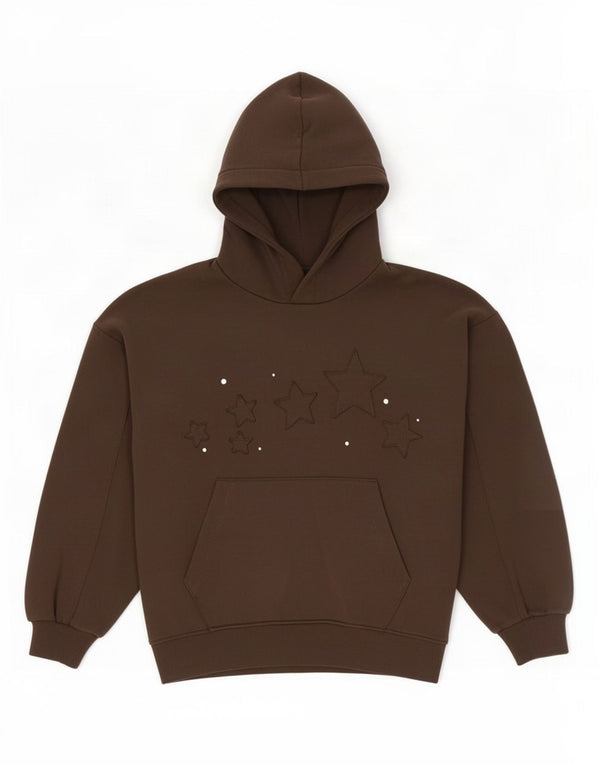 Zara Mujer Patrón Abstracto Sudadera con Capucha de Gran Tamaño UK 10 Small Khaki