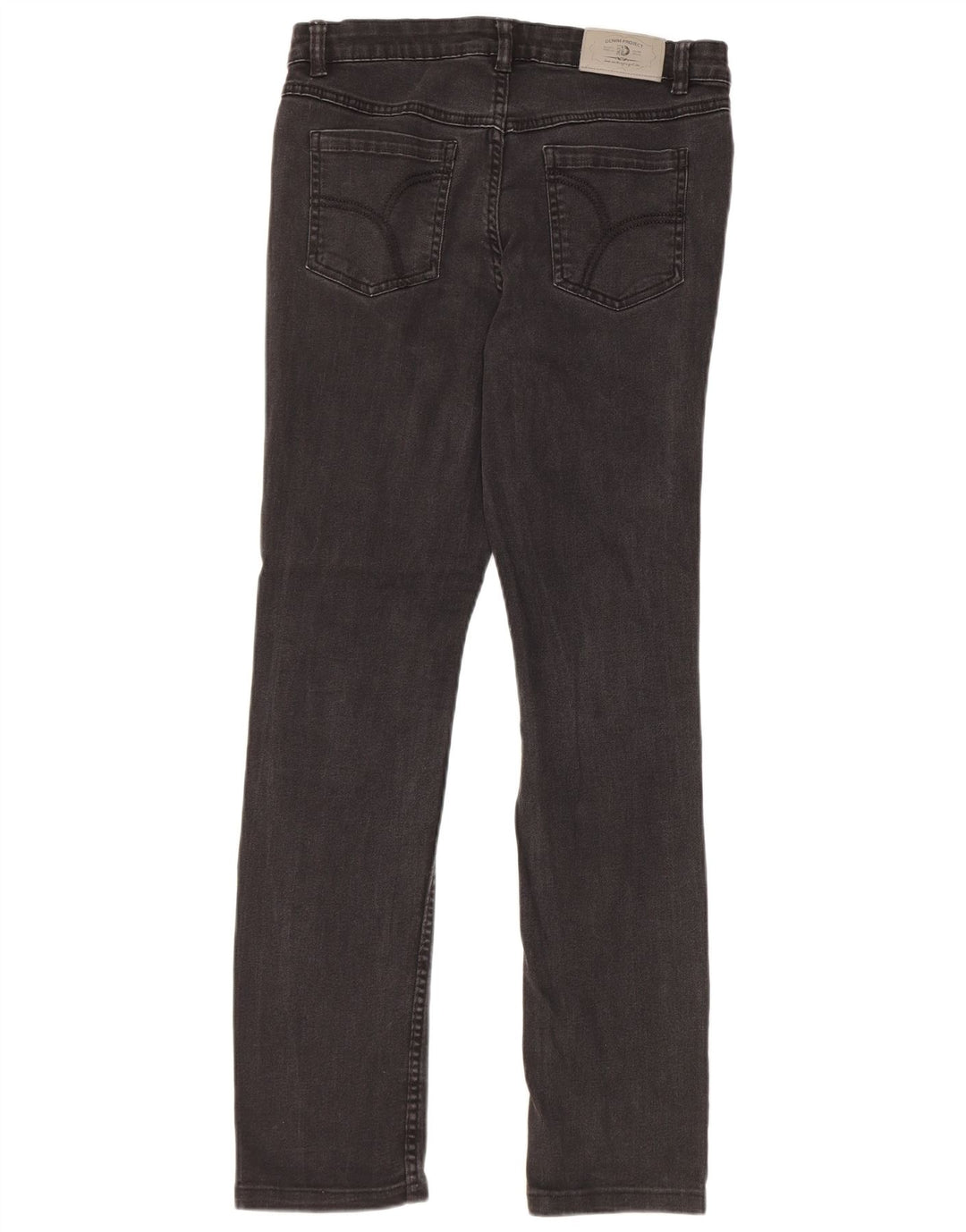 Dack's Jeans rectos de corte regular para mujer IT 42 Medium W28 L28 Algodón negro
