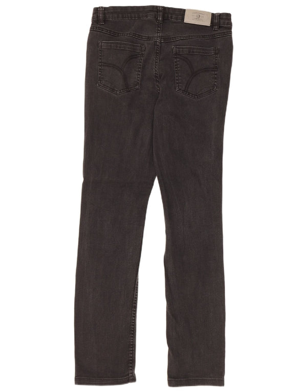 Dack's Jeans rectos de corte regular para mujer IT 42 Medium W28 L28 Algodón negro